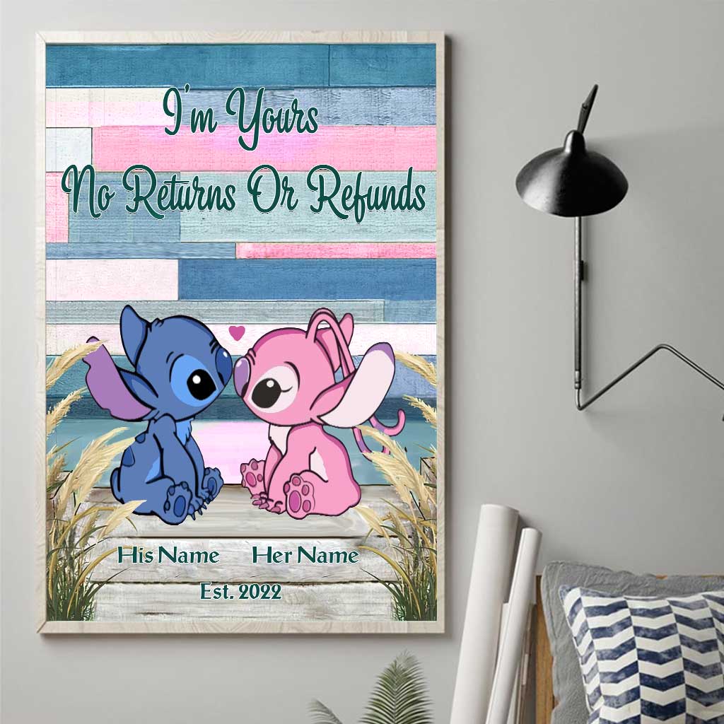 Personalized Ohana Poster Custom Name Gift for Couple Canvas and Poster GradoCreations