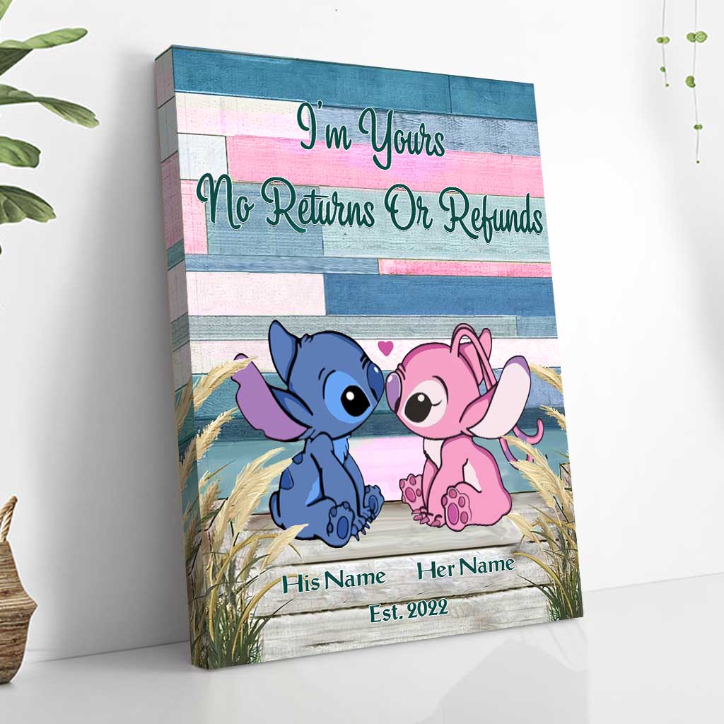 Personalized Ohana Poster Custom Name Gift for Couple Canvas and Poster GradoCreations