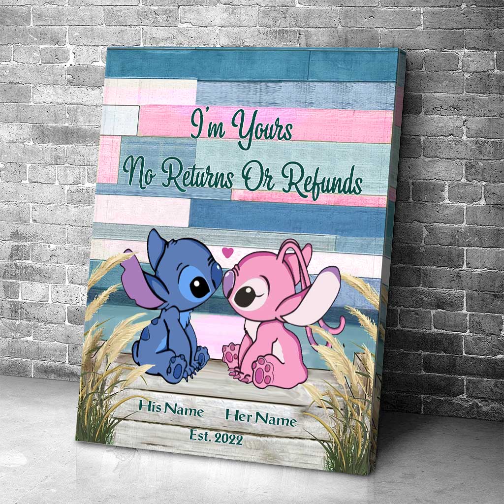 Personalized Ohana Poster Custom Name Gift for Couple Canvas and Poster GradoCreations