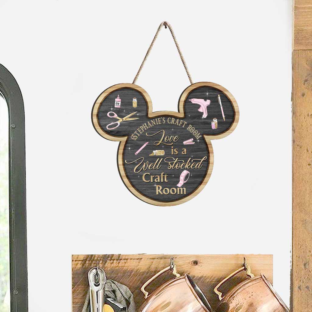 Personalized Craft Room Sign Custom Name Wood Decor Gift Wood Sign GradoCreations