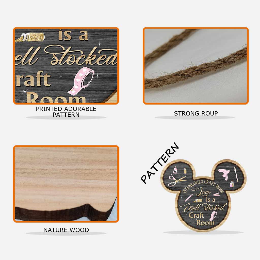 Personalized Craft Room Sign Custom Name Wood Decor Gift Wood Sign GradoCreations