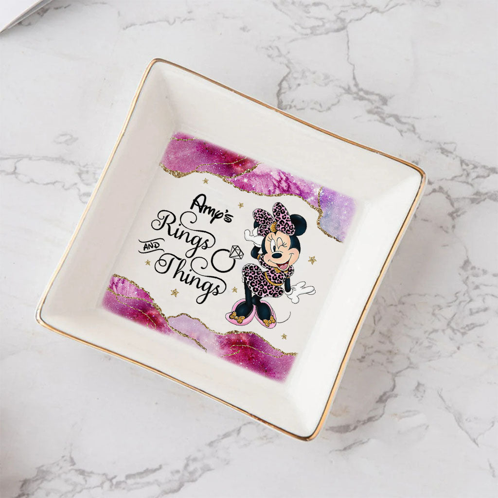 Personalized Ceramic Jewelry Dish Custom Name Engagement Gift Jewelry Dish GradoCreations
