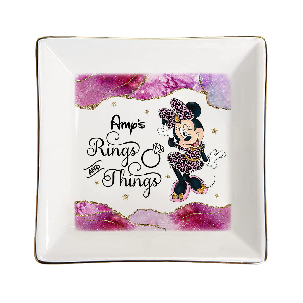 Personalized Ceramic Jewelry Dish Custom Name Engagement Gift Jewelry Dish GradoCreations