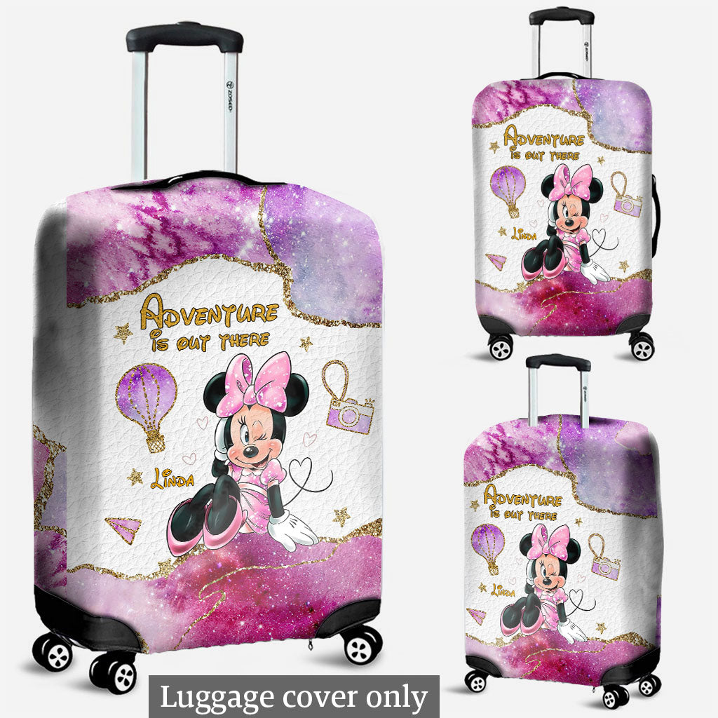 Personalized Mouse Luggage Cover for Kids - Adventure Is Out There Luggage Cover GradoCreations