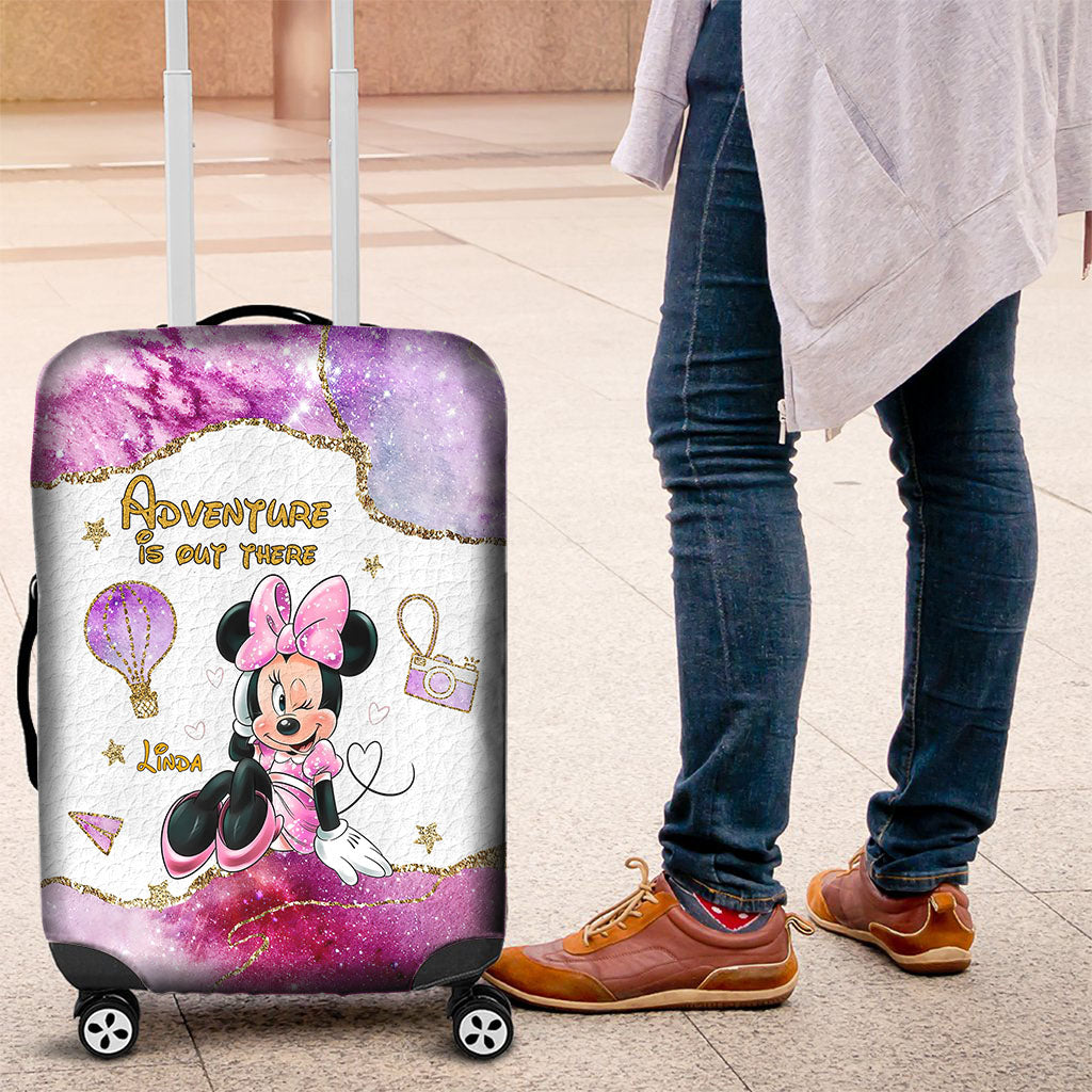 Personalized Mouse Luggage Cover for Kids - Adventure Is Out There Luggage Cover GradoCreations