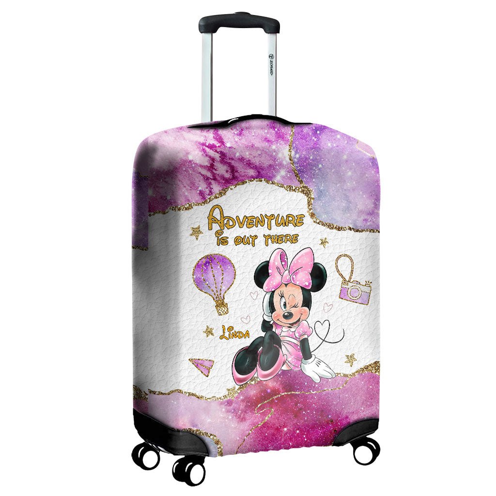 Personalized Mouse Luggage Cover for Kids - Adventure Is Out There Luggage Cover GradoCreations