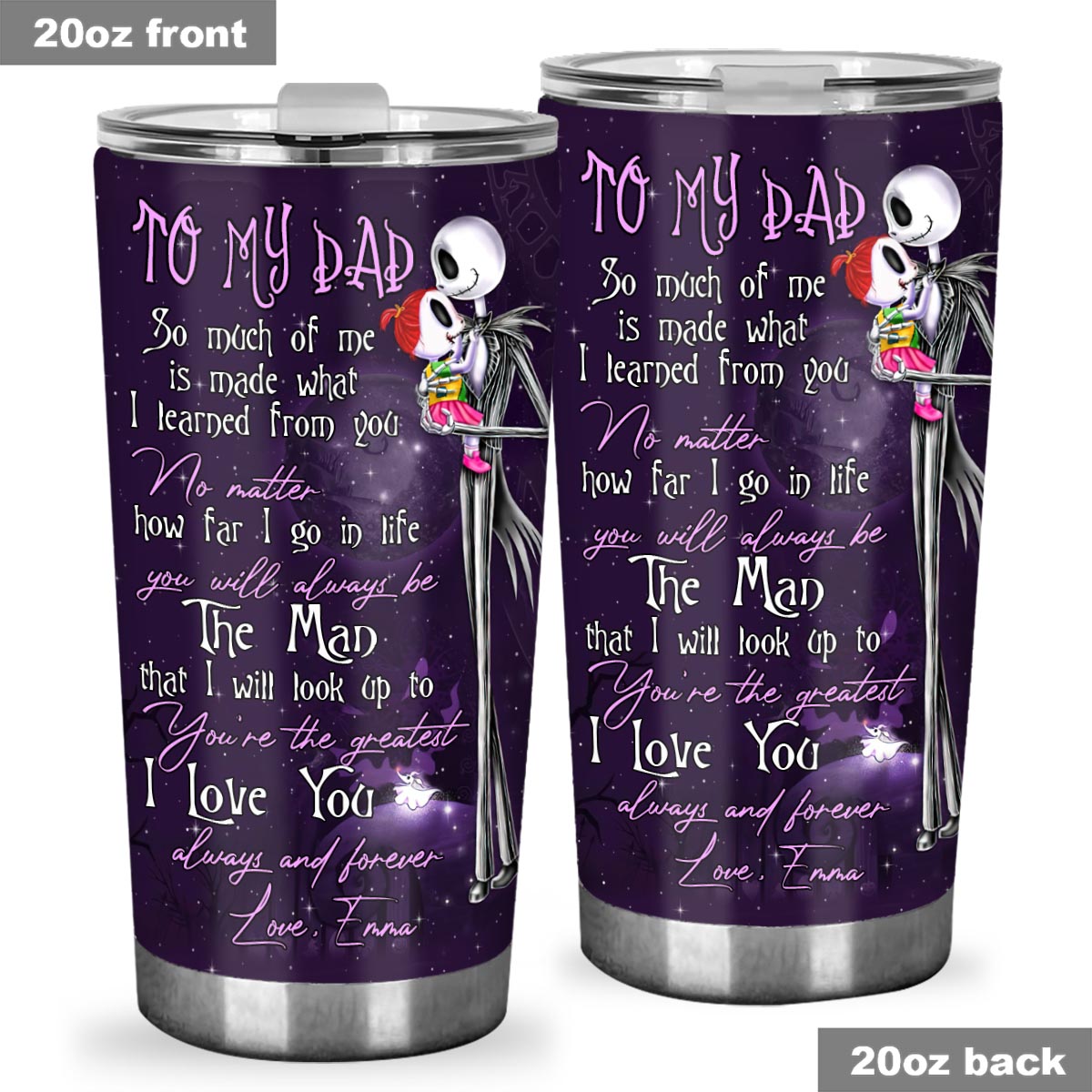 Personalized Nightmare Tumbler for Dad | Unique Gift Idea Tumbler GradoCreations