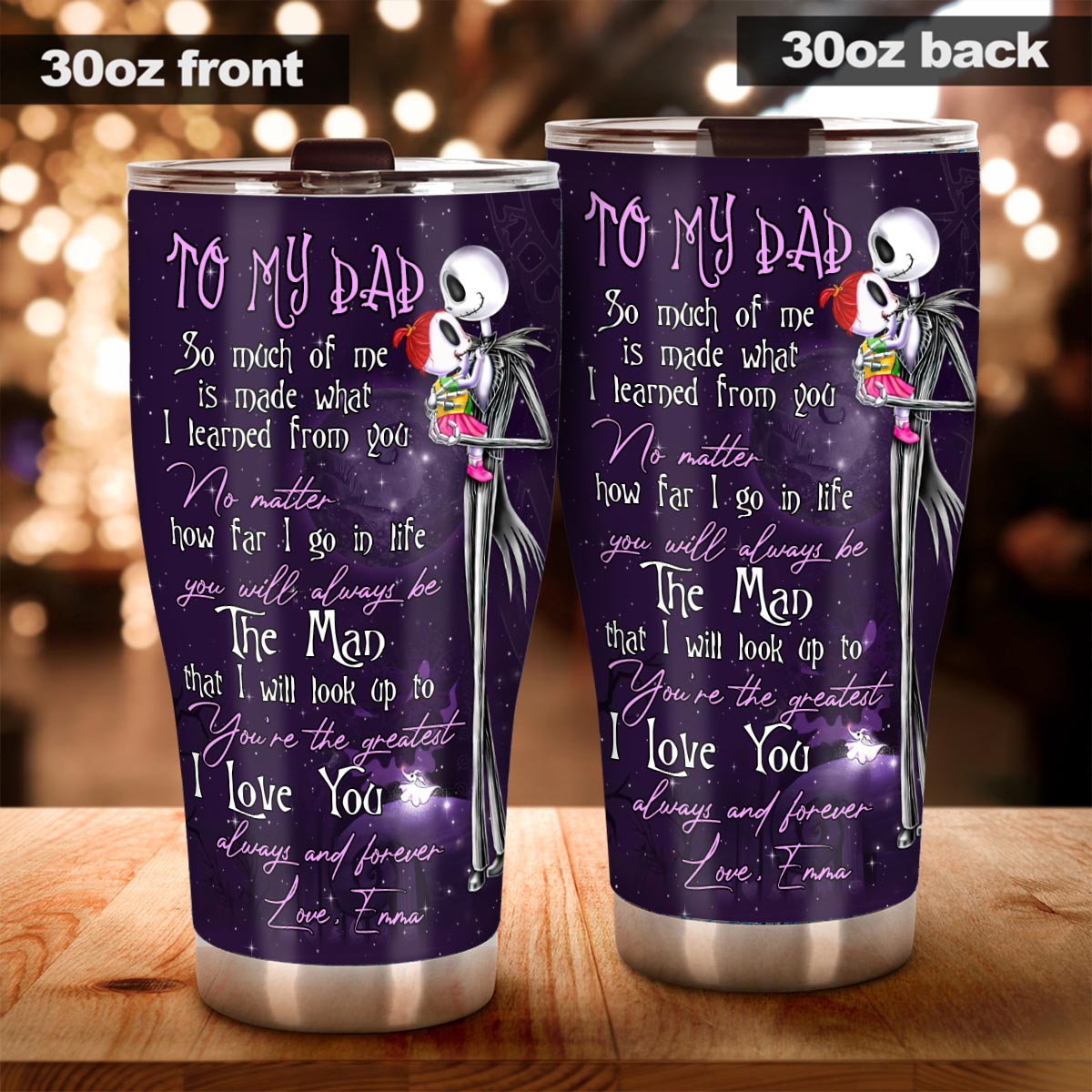 Personalized Nightmare Tumbler for Dad | Unique Gift Idea Tumbler GradoCreations