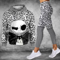 Personalized Skull Print Hoodie and Leggings Set for Her - Custom Name Gift Hoodie & Leggings GradoCreations