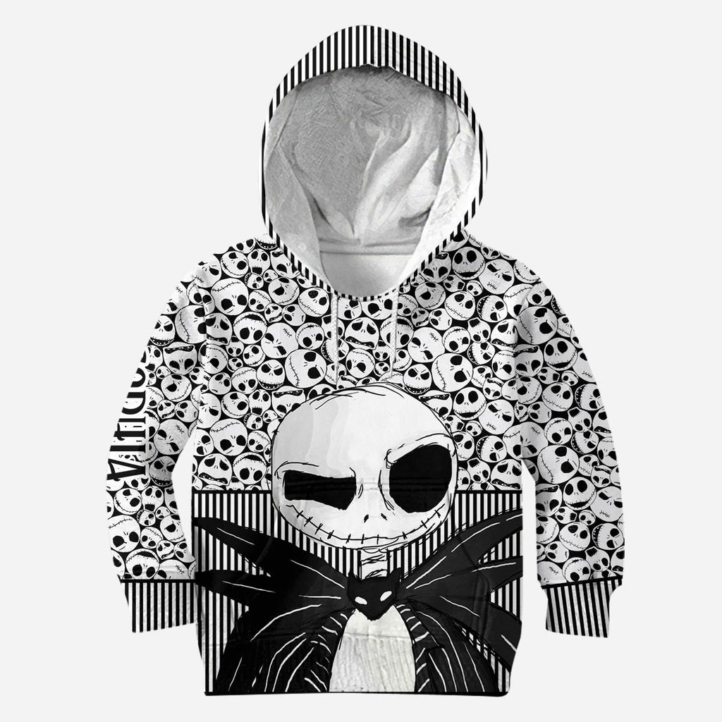 Personalized Skull Print Hoodie and Leggings Set for Her - Custom Name Gift Hoodie & Leggings GradoCreations