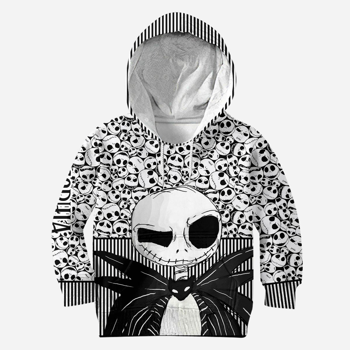 Personalized Skull Print Hoodie and Leggings Set for Her - Custom Name Gift Hoodie & Leggings GradoCreations