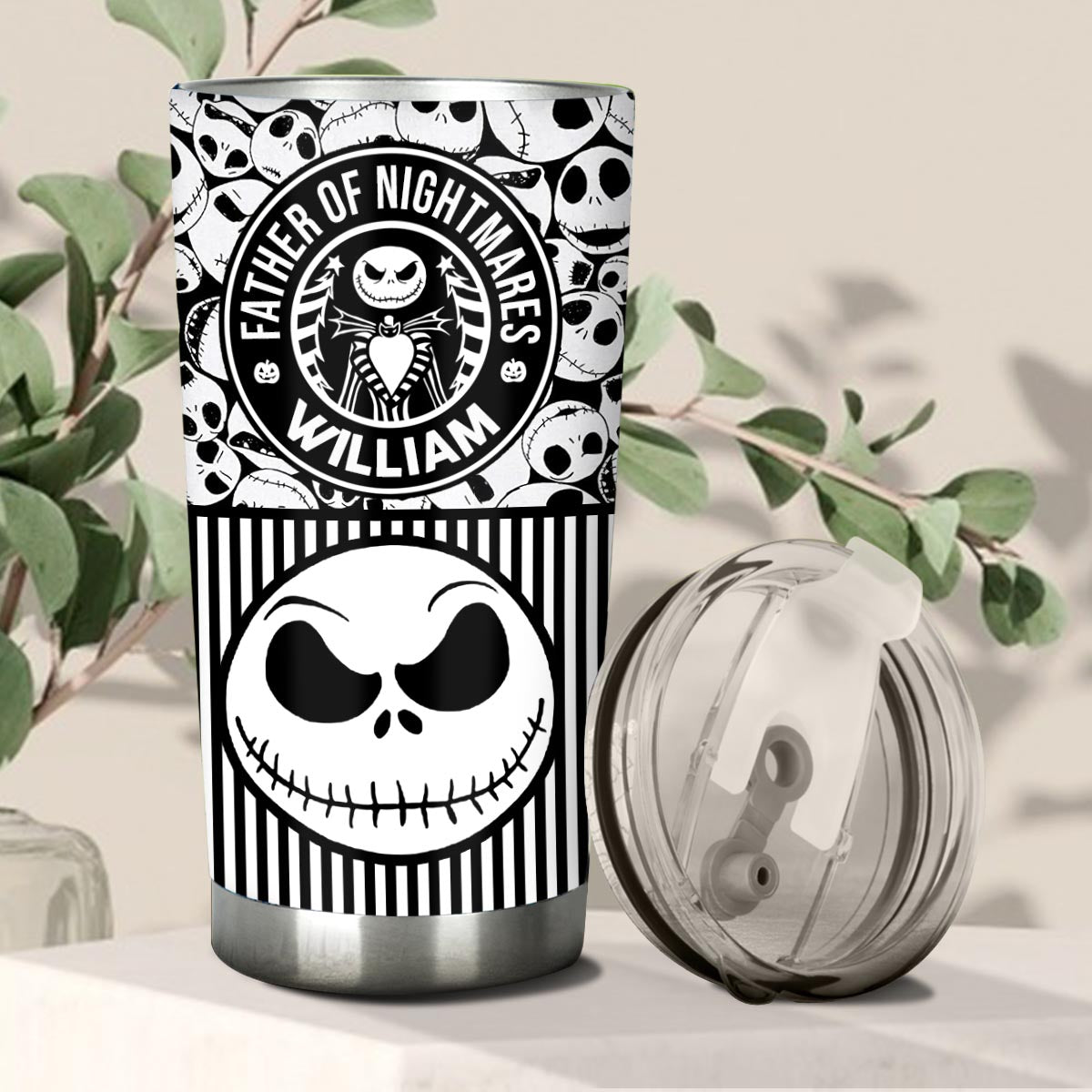 Personalized Nightmare Tumbler Custom Name Gift for Dad Tumbler GradoCreations