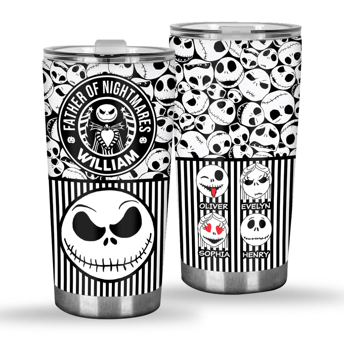 Personalized Nightmare Tumbler Custom Name Gift for Dad Tumbler GradoCreations