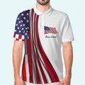 Personalized Independence Day Polo Shirt with Flags for Dad Polo Shirt GradoCreations