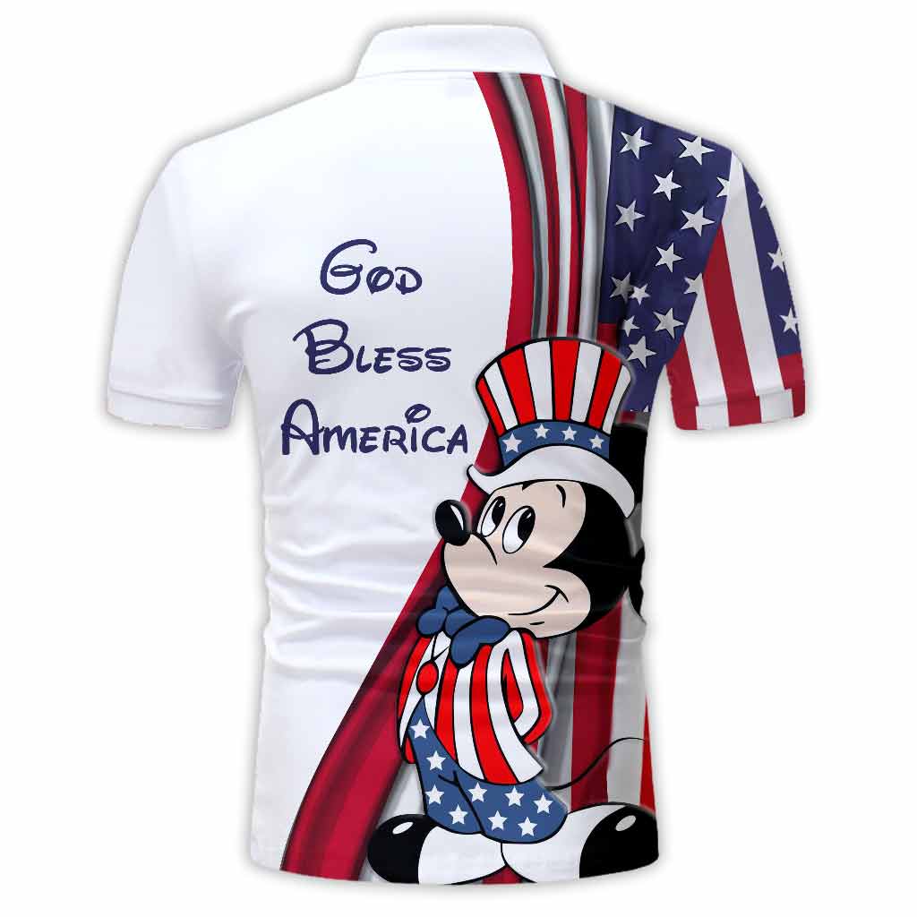 Personalized Independence Day Polo Shirt with Flags for Dad Polo Shirt GradoCreations