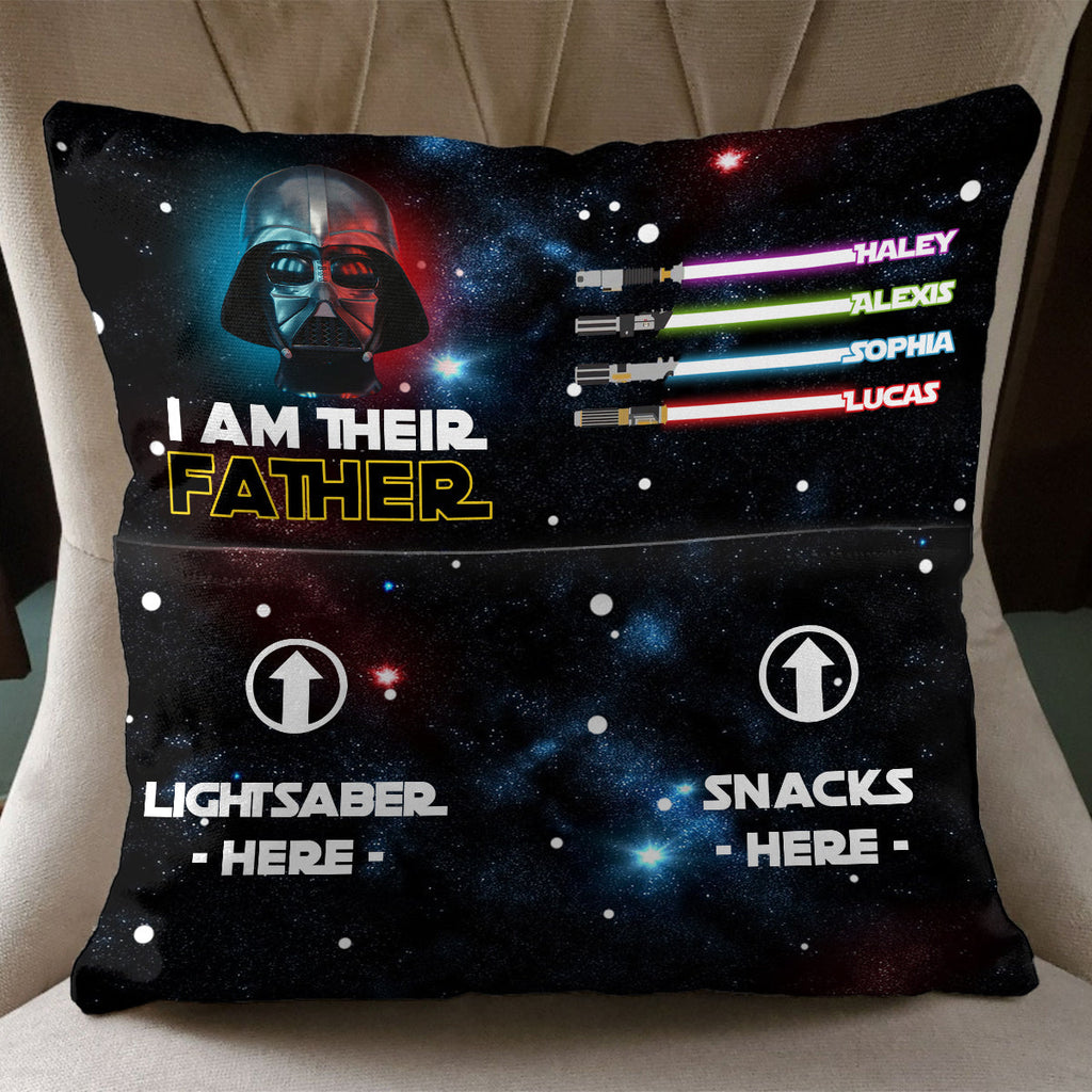 Personalized Pocket Pillow I Am Their Father Star Wars Gift Pocket Pillow GradoCreations