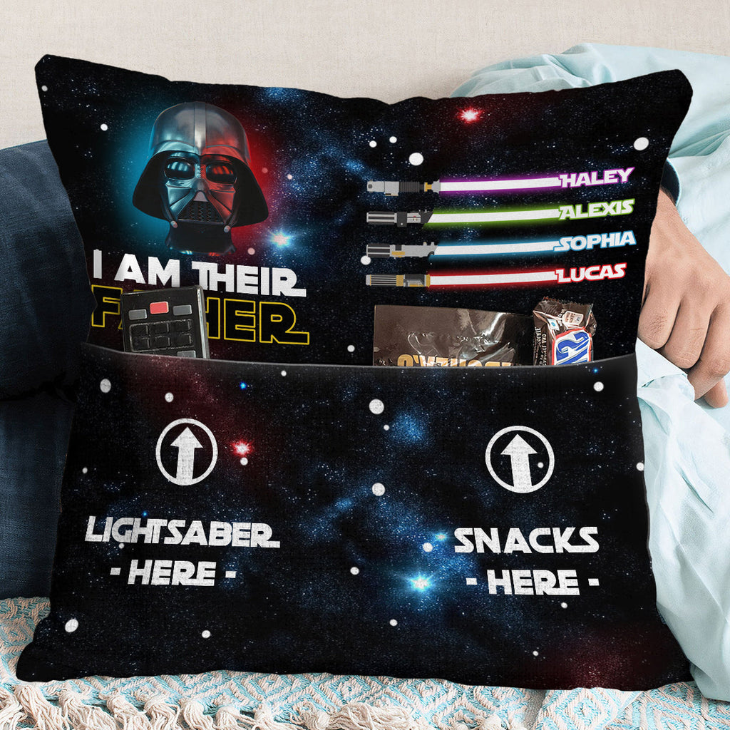 Personalized Pocket Pillow I Am Their Father Star Wars Gift Pocket Pillow GradoCreations