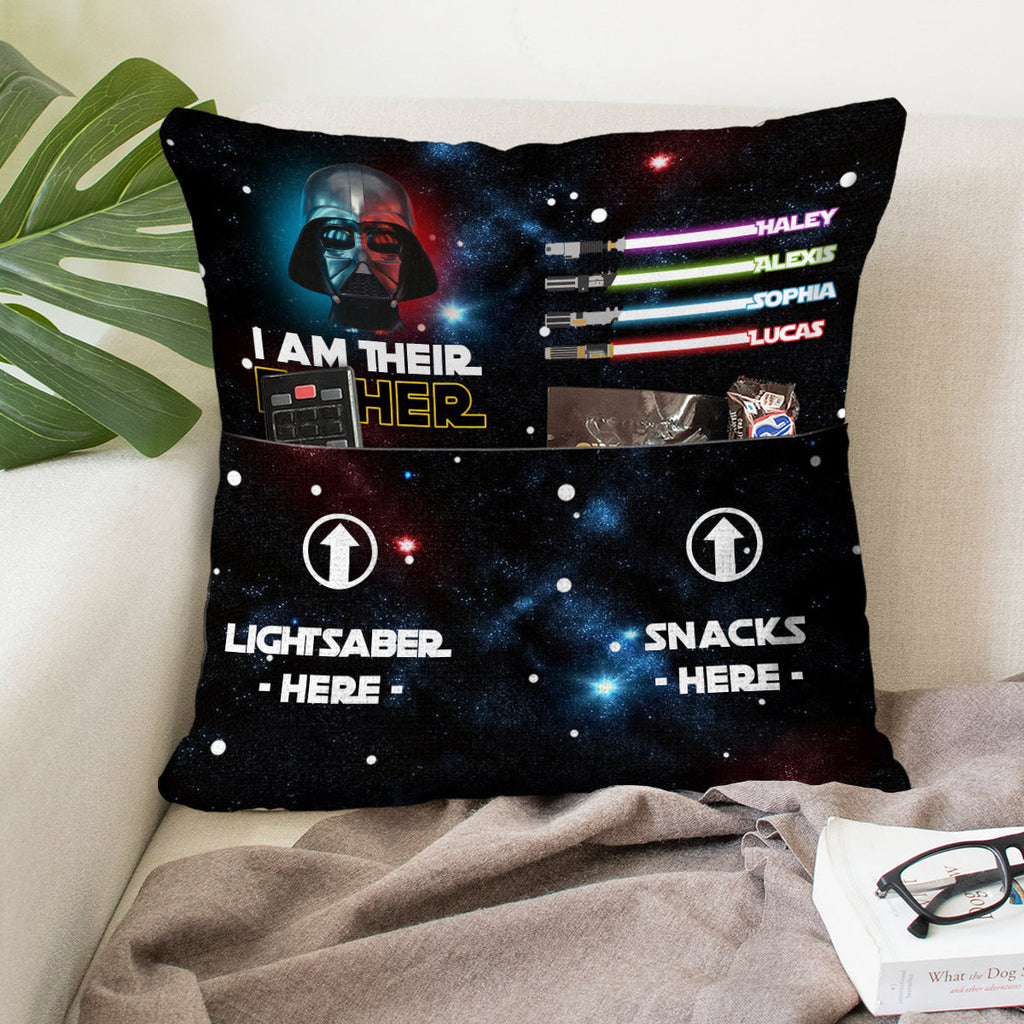 Personalized Pocket Pillow I Am Their Father Star Wars Gift Pocket Pillow GradoCreations