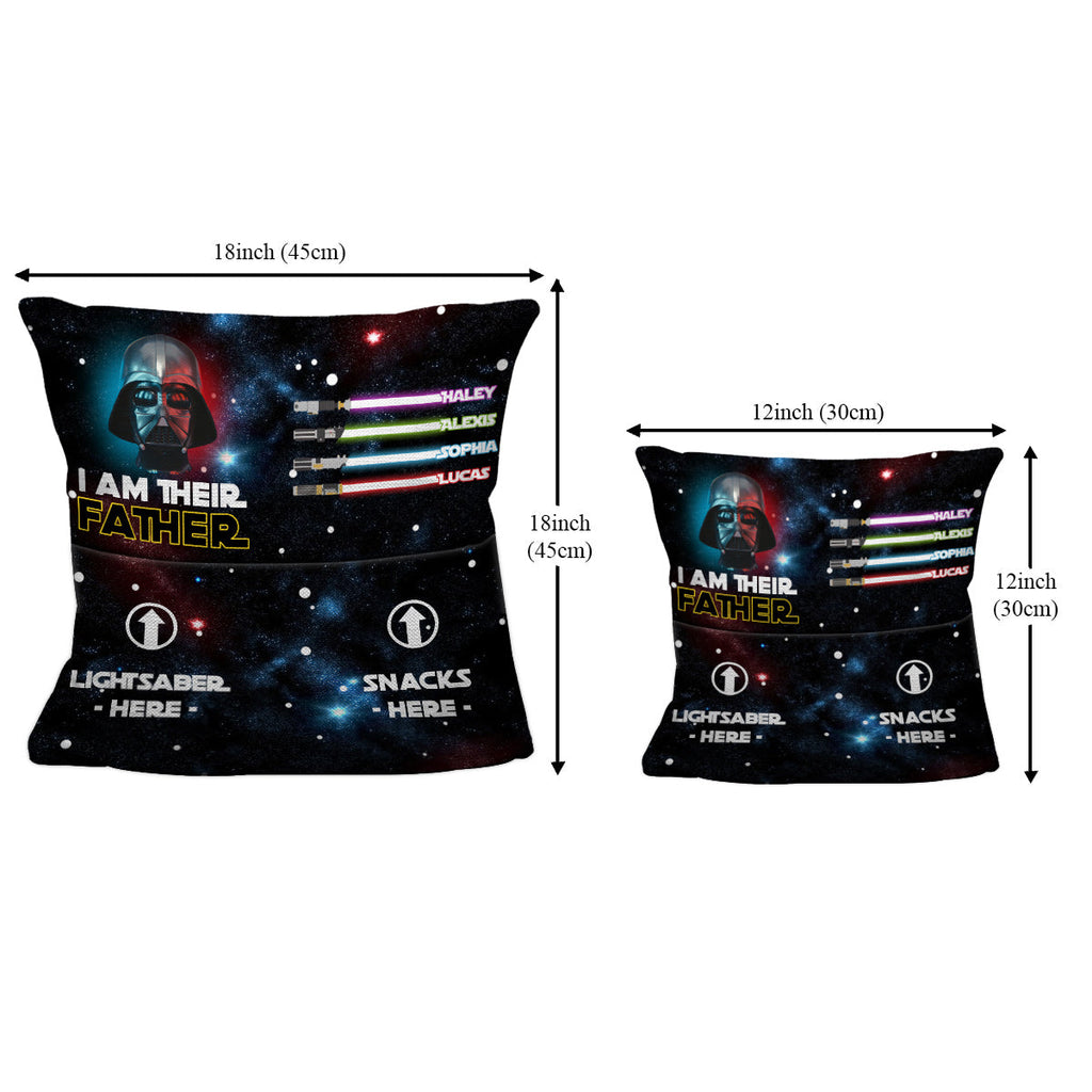 Personalized Pocket Pillow I Am Their Father Star Wars Gift Pocket Pillow GradoCreations