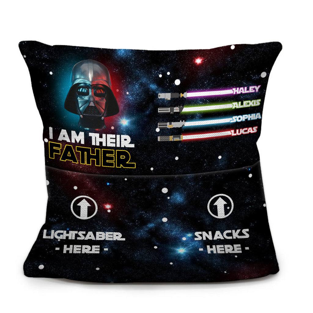 Personalized Pocket Pillow I Am Their Father Star Wars Gift Pocket Pillow GradoCreations