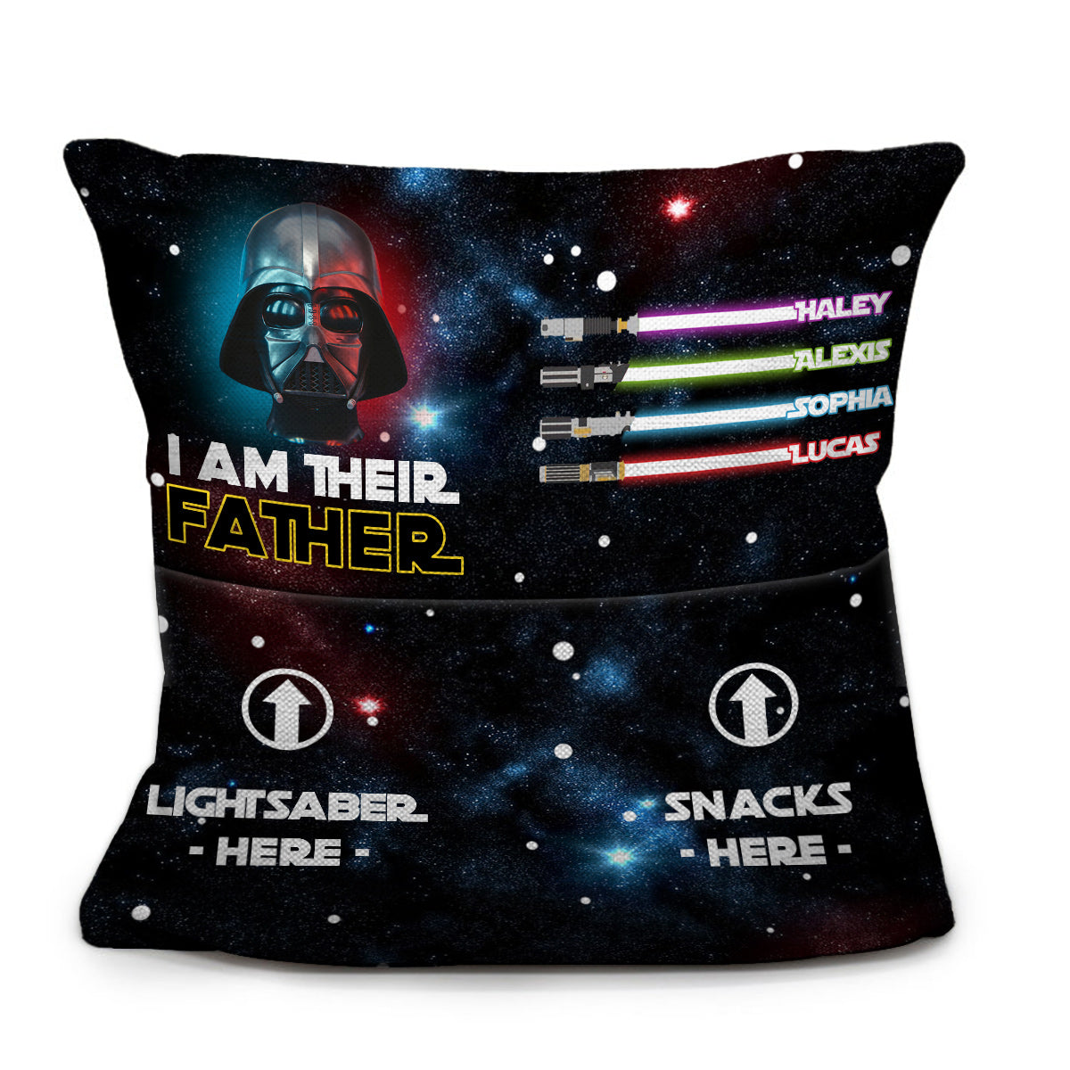 Personalized Pocket Pillow I Am Their Father Star Wars Gift Pocket Pillow GradoCreations