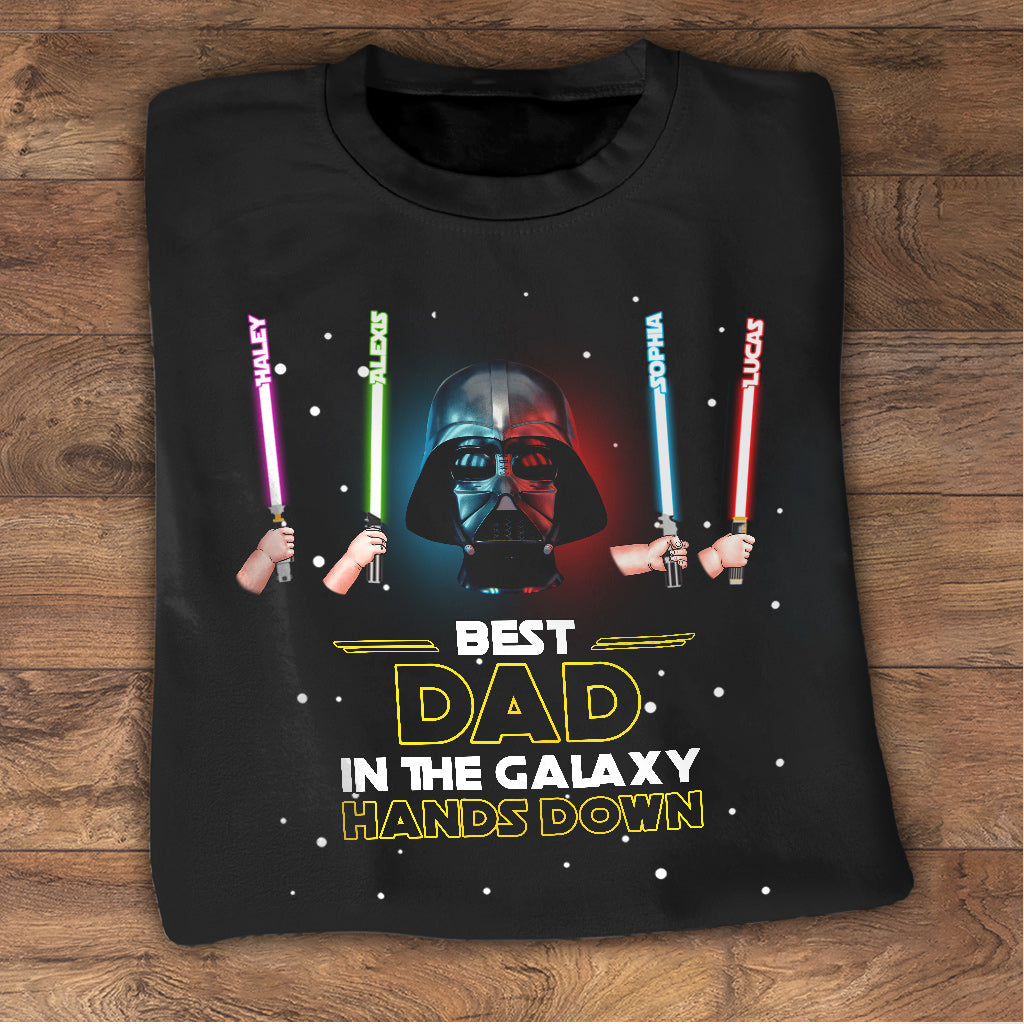 Personalized Best Dad in the Galaxy T-shirt & Hoodie Gift T-shirt & Hoodie GradoCreations