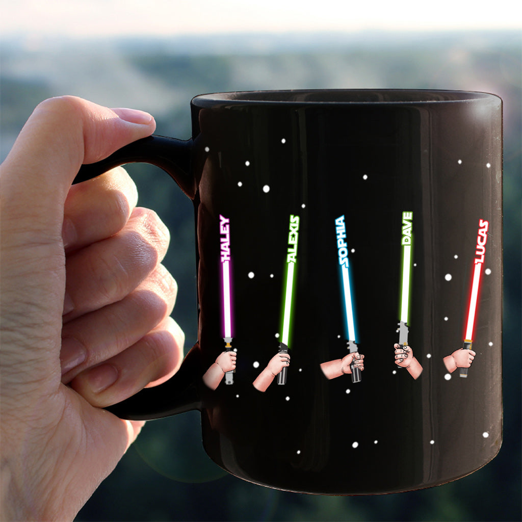 Personalized Best Dad In The Galaxy Mug Custom Names Gift Mug GradoCreations