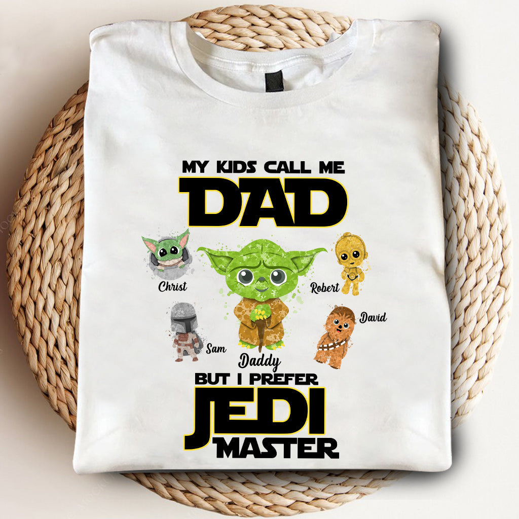 Personalized Jedi Master T-shirt for Dad with Custom Names T-shirt & Hoodie GradoCreations