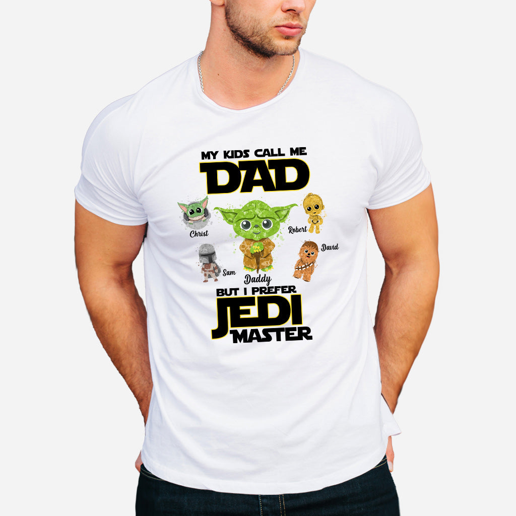Personalized Jedi Master T-shirt for Dad with Custom Names T-shirt & Hoodie GradoCreations