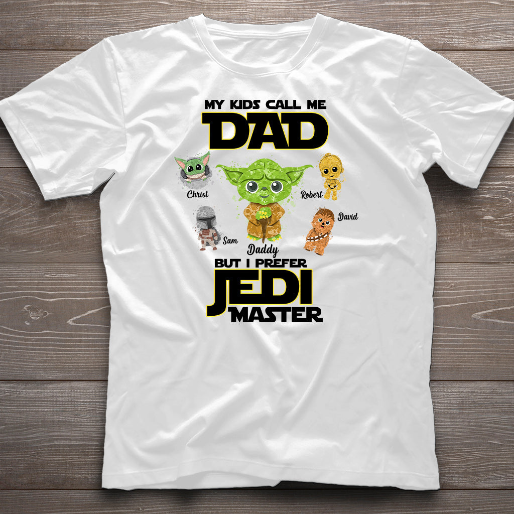 Personalized Jedi Master T-shirt for Dad with Custom Names T-shirt & Hoodie GradoCreations