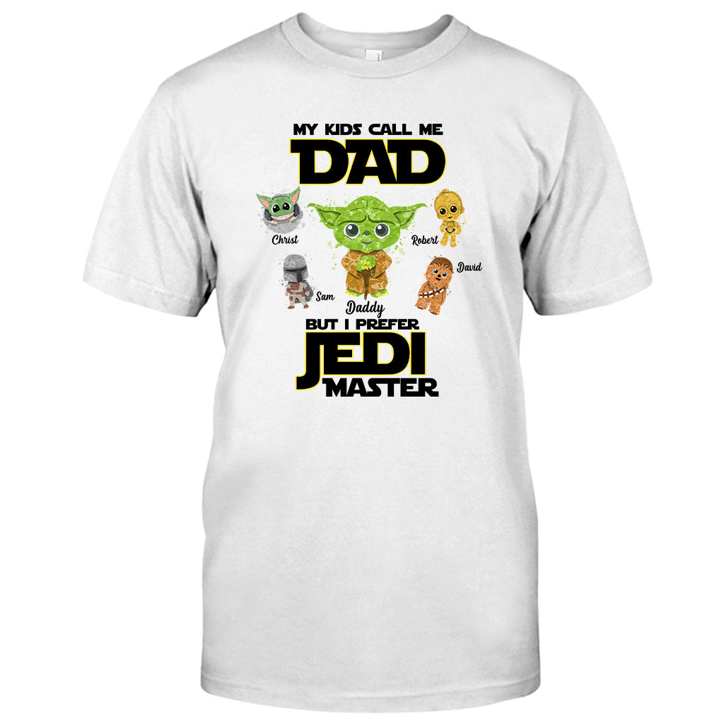 Personalized Jedi Master T-shirt for Dad with Custom Names T-shirt & Hoodie GradoCreations