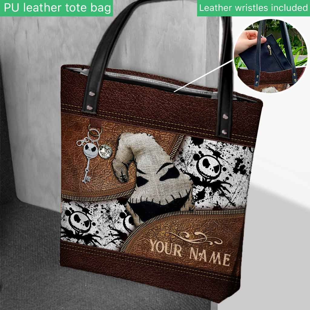 Personalized Nightmare Tote Bag Custom Name Gift for Halloween Tote Bag GradoCreations
