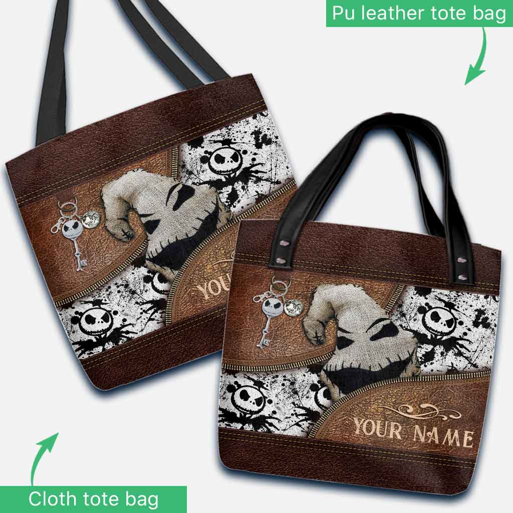 Personalized Nightmare Tote Bag Custom Name Gift for Halloween Tote Bag GradoCreations