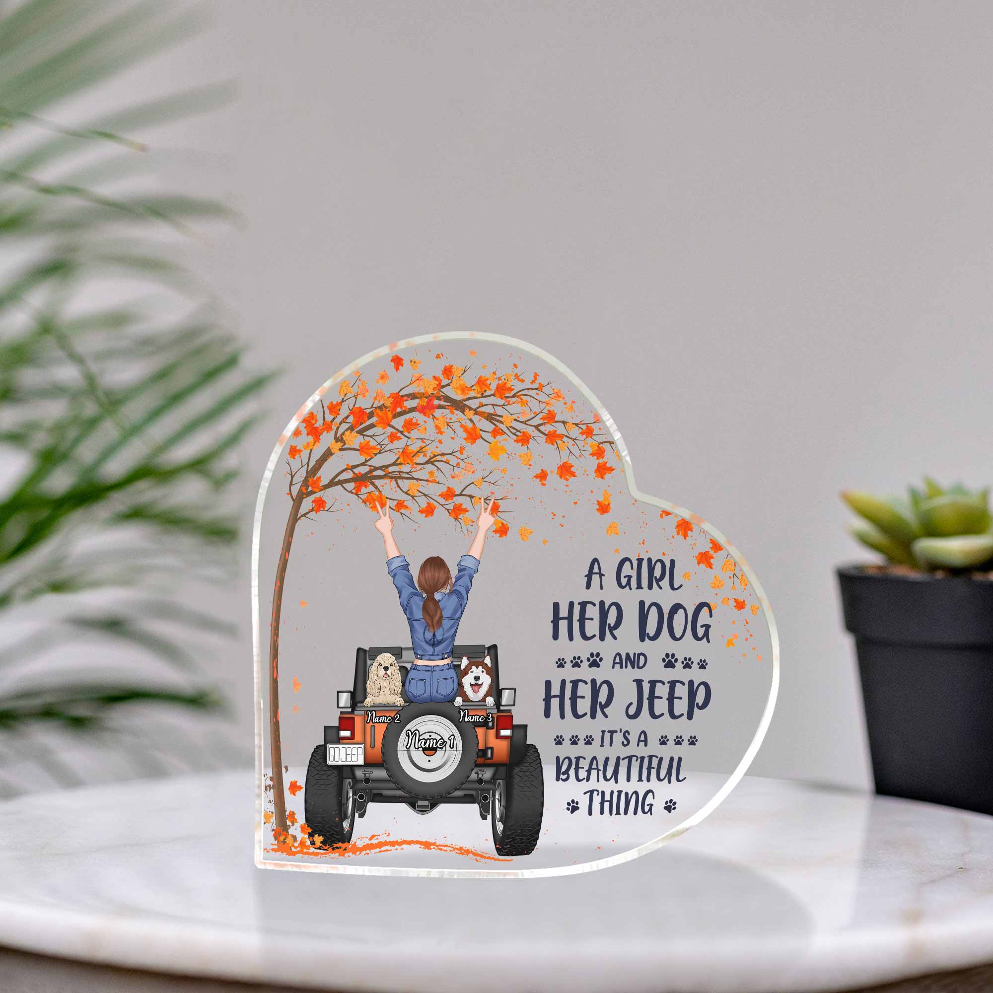 Personalized Acrylic Plaque for Dog Lovers Custom Name Gift Custom Shaped Acrylic Plaque GradoCreations