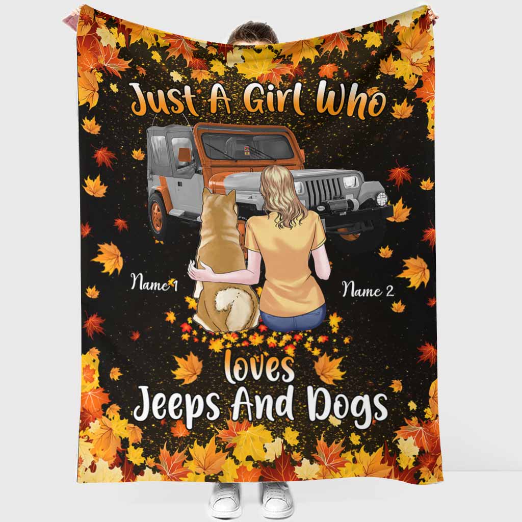 Personalized Cozy Car Blanket Custom Names for Jeep Lovers Blanket GradoCreations