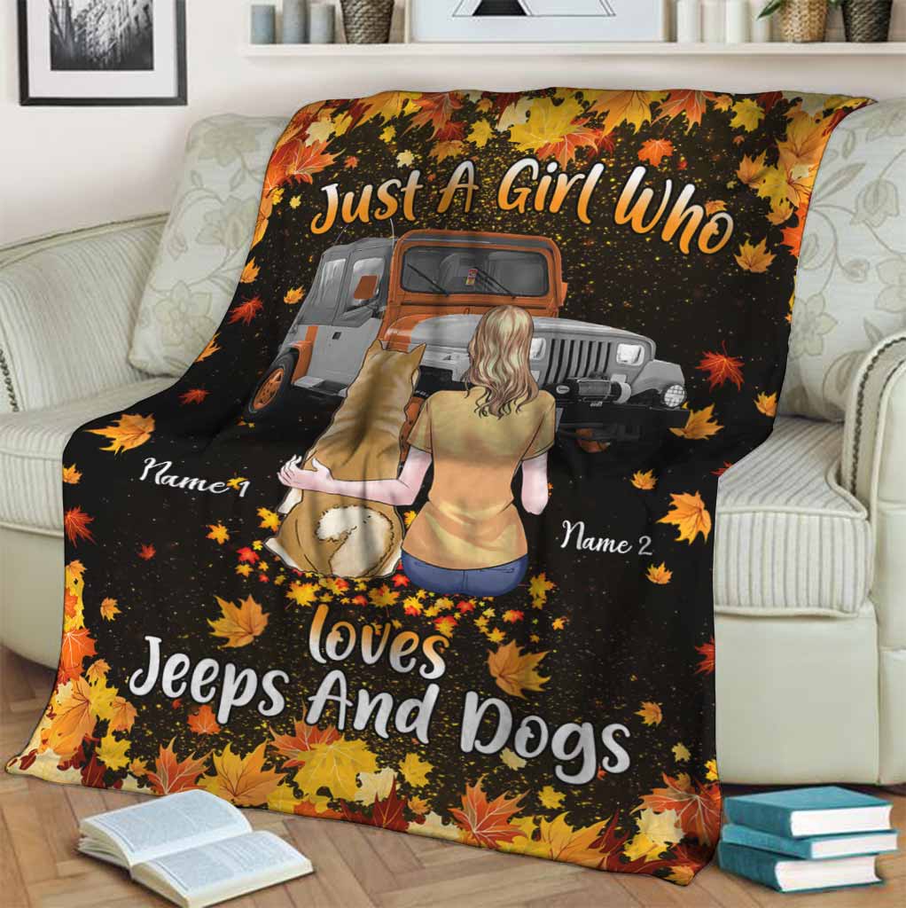 Personalized Cozy Car Blanket Custom Names for Jeep Lovers Blanket GradoCreations