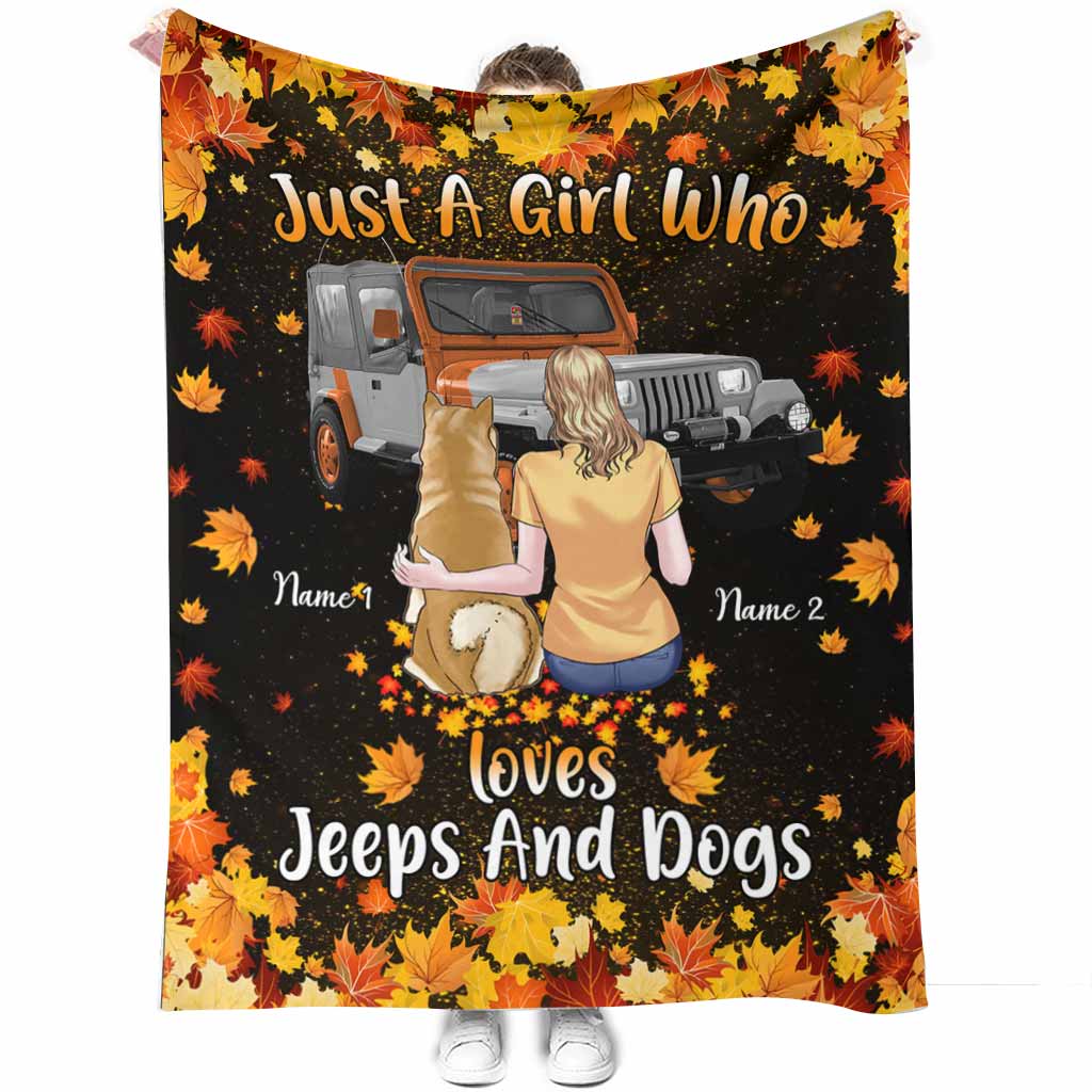 Personalized Cozy Car Blanket Custom Names for Jeep Lovers Blanket GradoCreations