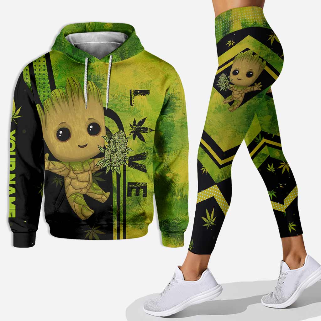 Personalized Weed Hoodie & Leggings Custom Name Gift Hoodie & Leggings GradoCreations