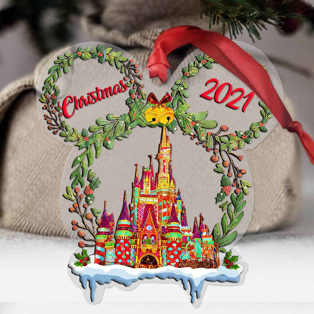 Personalized Christmas Mouse Ears Ornament Custom Gift Decoration Ornament GradoCreations