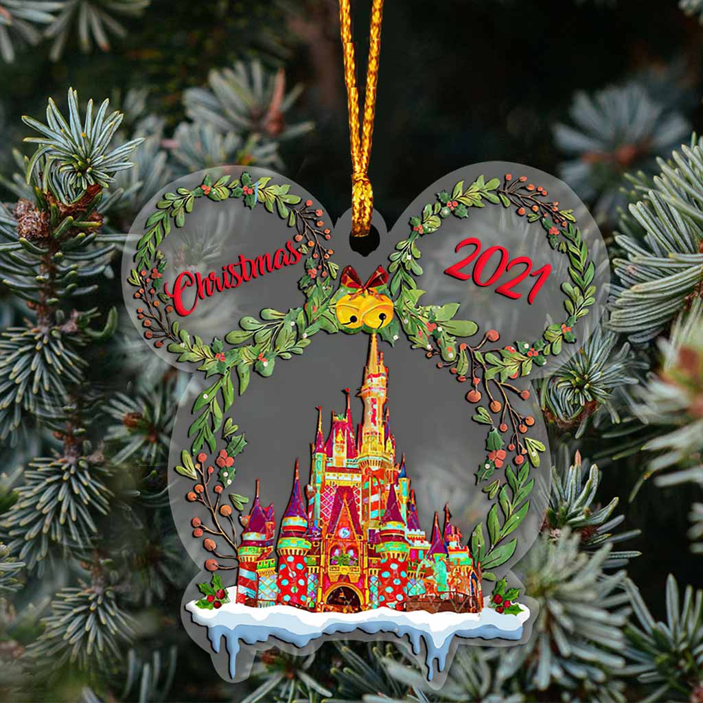 Personalized Christmas Mouse Ears Ornament Custom Gift Decoration Ornament GradoCreations