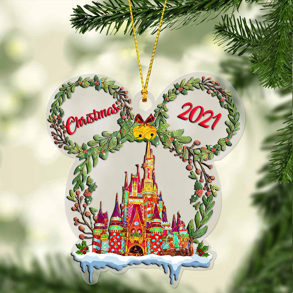 Personalized Christmas Mouse Ears Ornament Custom Gift Decoration Ornament GradoCreations