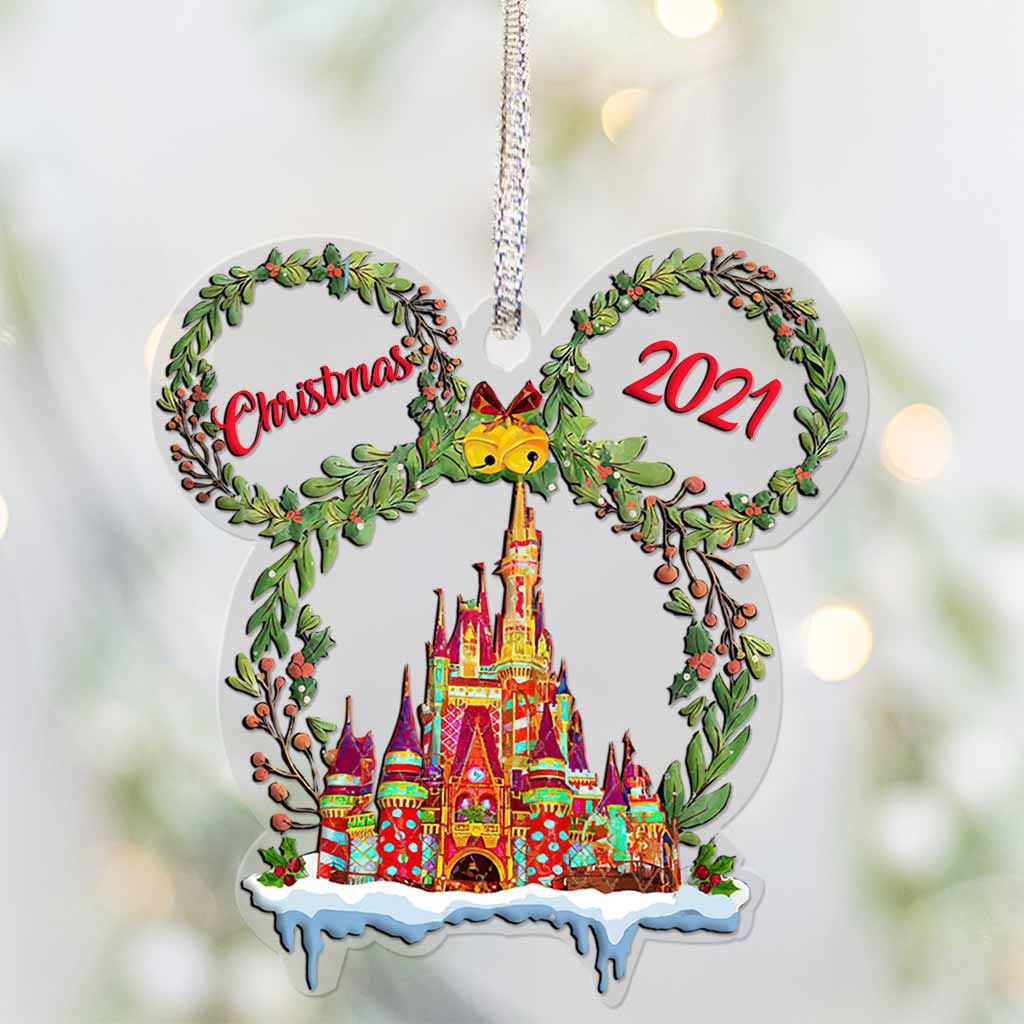 Personalized Christmas Mouse Ears Ornament Custom Gift Decoration Ornament GradoCreations