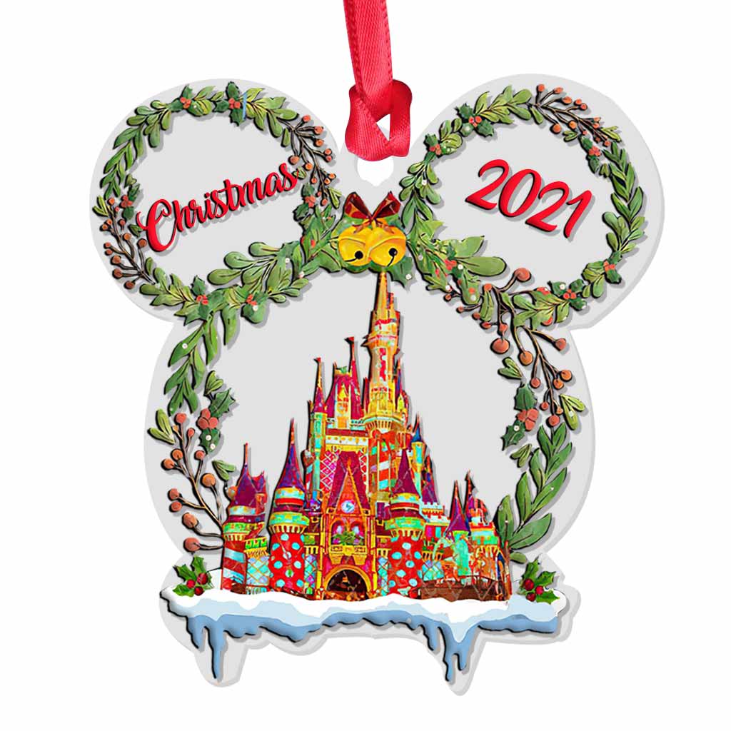 Personalized Christmas Mouse Ears Ornament Custom Gift Decoration Ornament GradoCreations