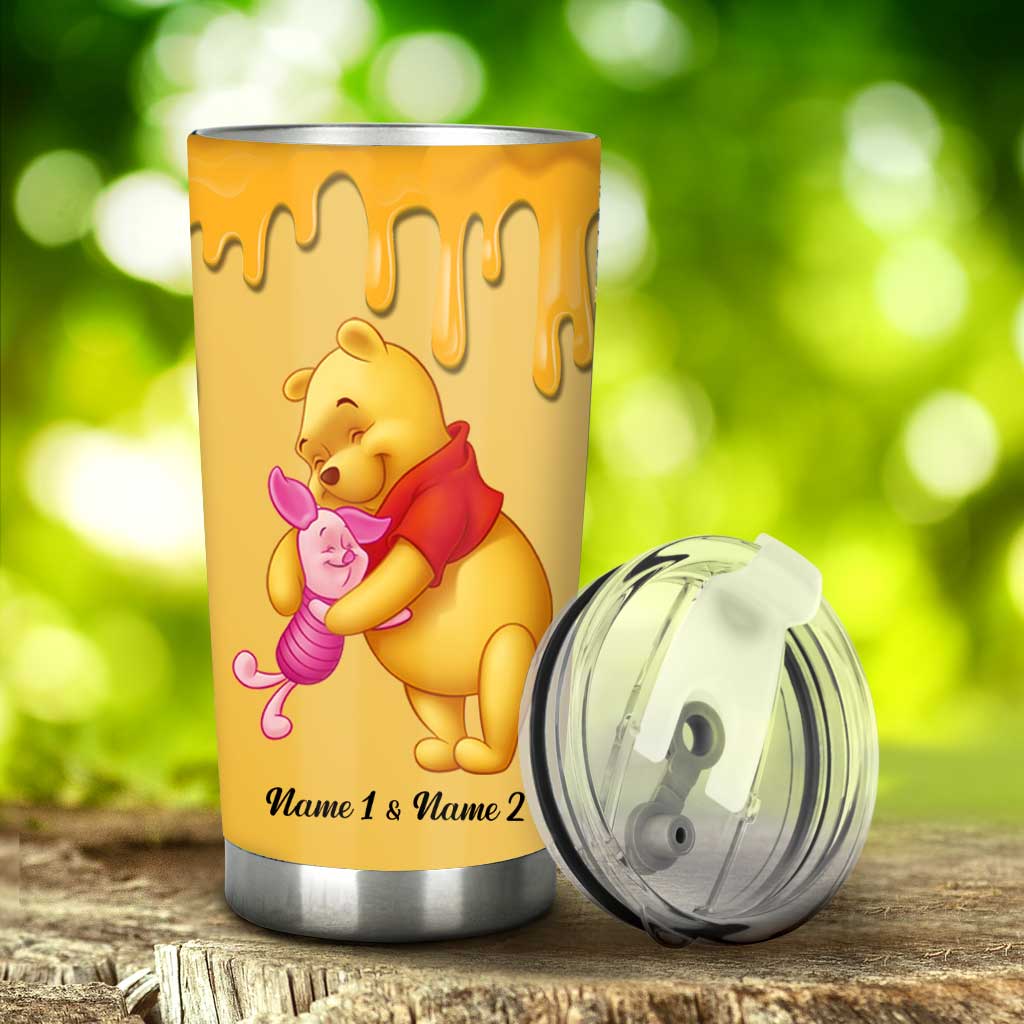 Personalized Winnie the Pooh Tumbler Custom Names Bestie Gift Tumbler GradoCreations