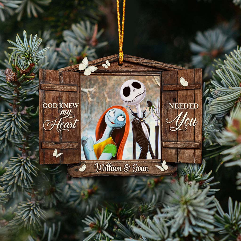 Personalized Christmas Ornament Custom Name God Knew My Heart Gift Ornament GradoCreations
