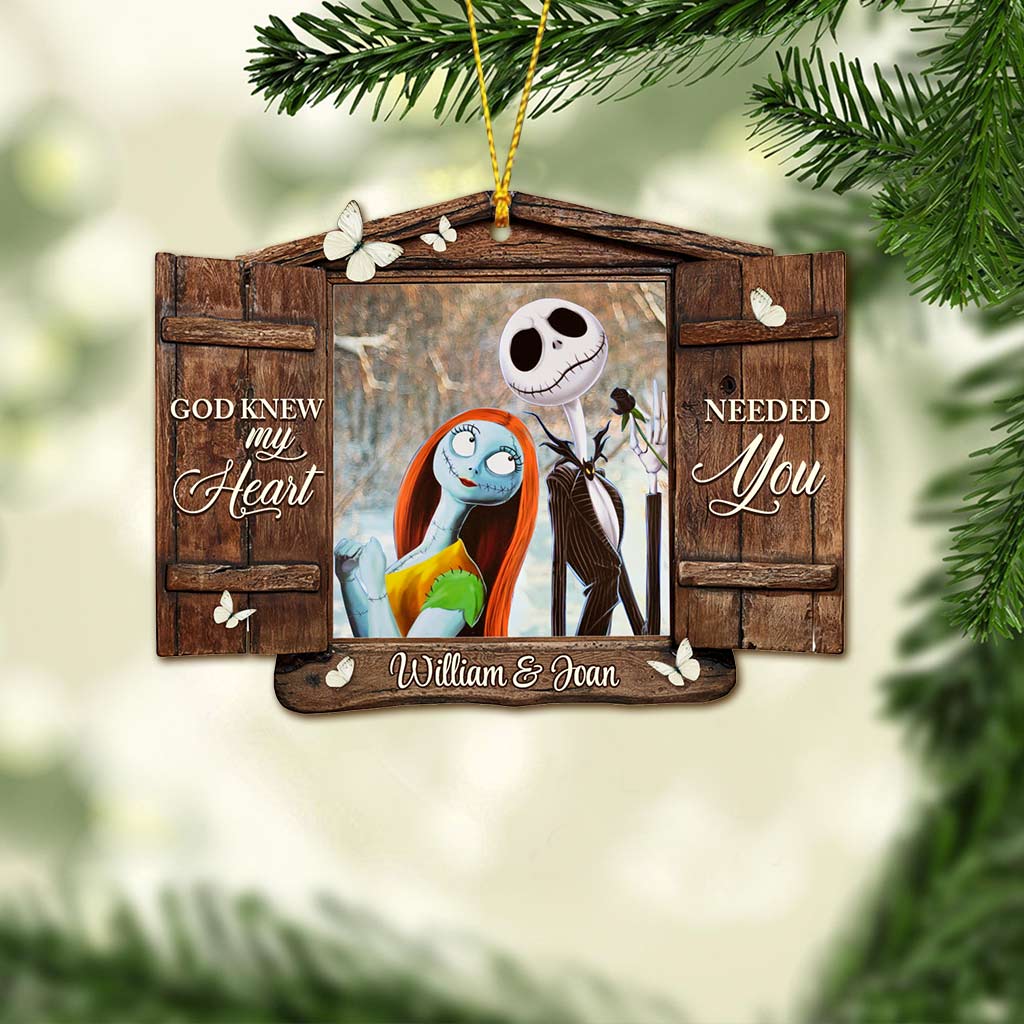 Personalized Christmas Ornament Custom Name God Knew My Heart Gift Ornament GradoCreations