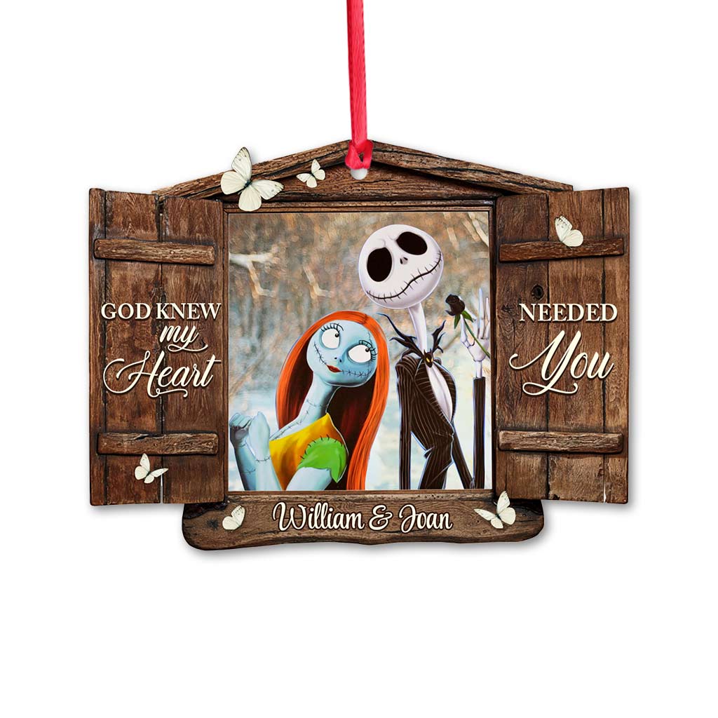 Personalized Christmas Ornament Custom Name God Knew My Heart Gift Ornament GradoCreations