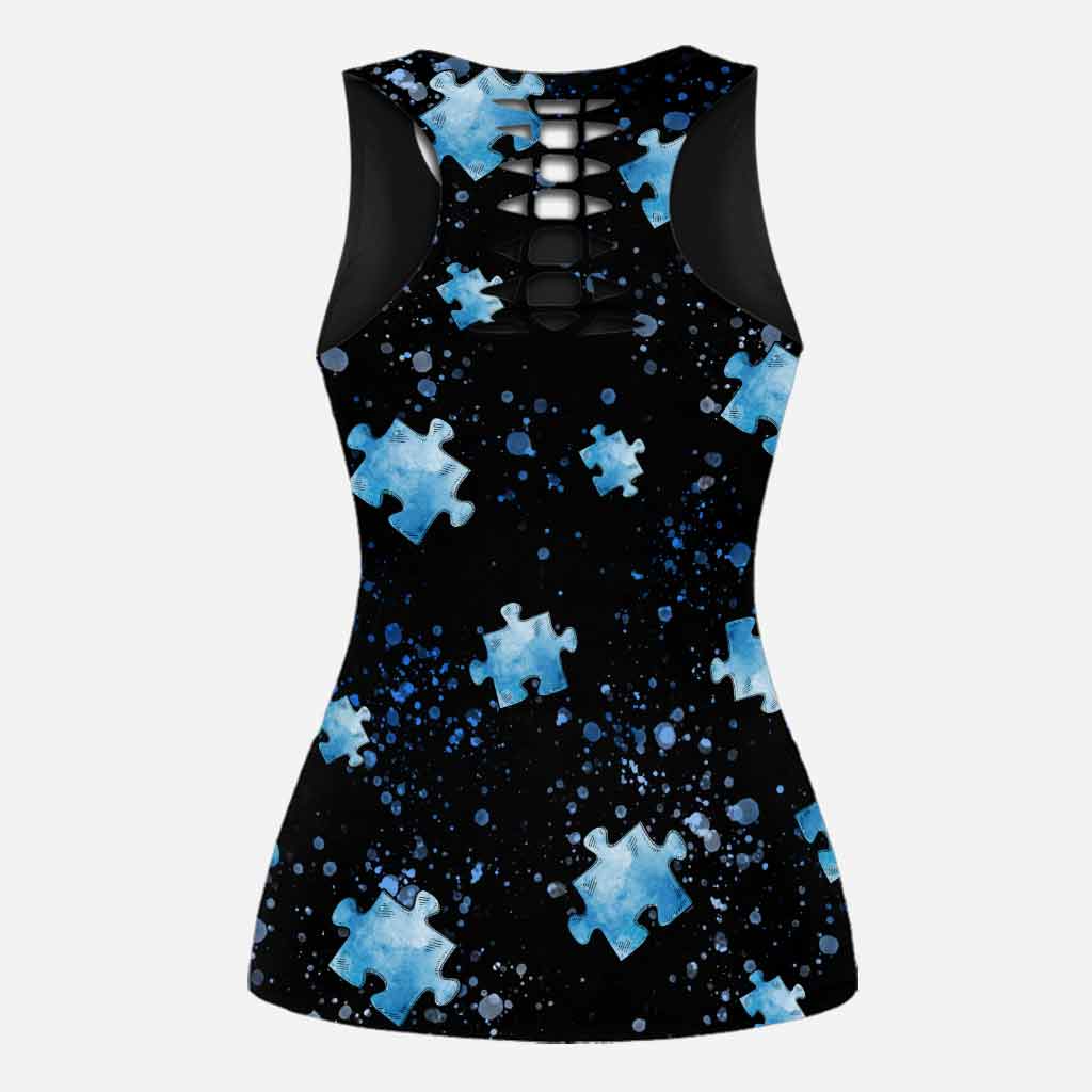 Personalized Autism Awareness Hollow Tank Top & Leggings Set Hollow Tank & Leggings GradoCreations