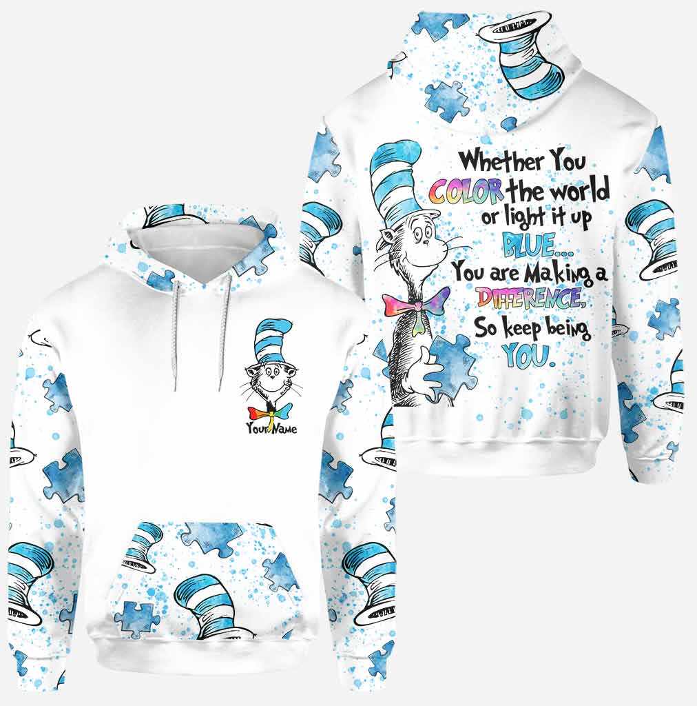 Personalized Autism Awareness Hoodie and Leggings Set for Kids Adults Hoodie & Leggings GradoCreations