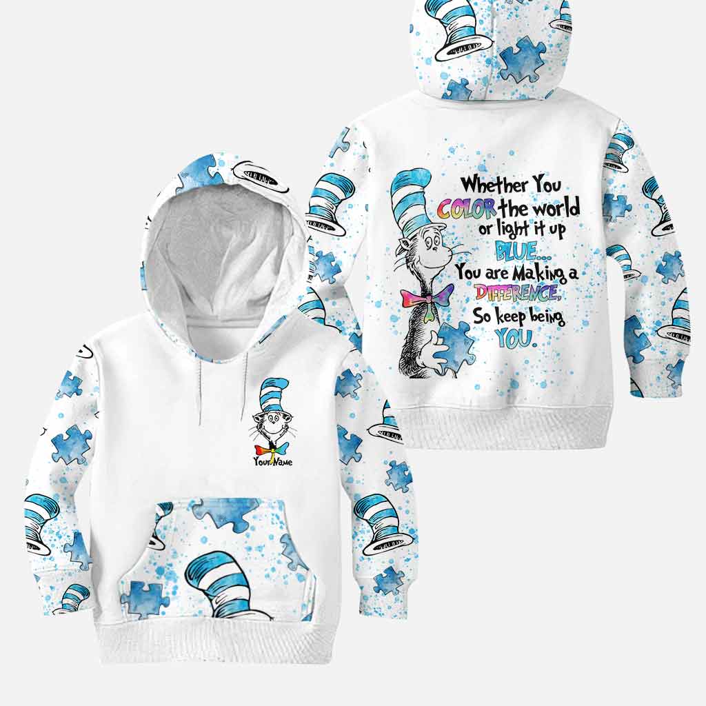 Personalized Autism Awareness Hoodie and Leggings Set for Kids Adults Hoodie & Leggings GradoCreations
